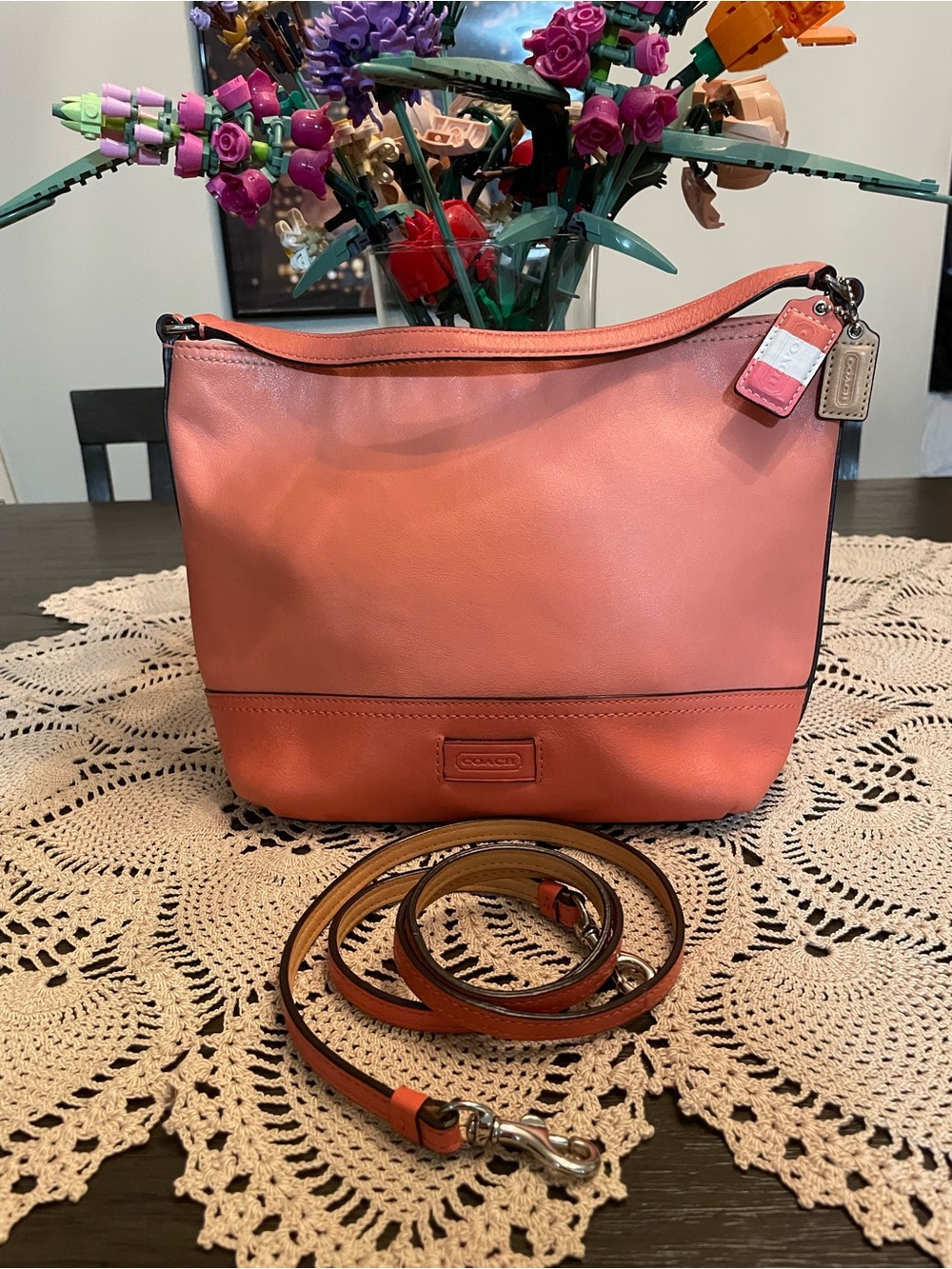 Coach Park leather hobo and duffle convertible shoulder bag
